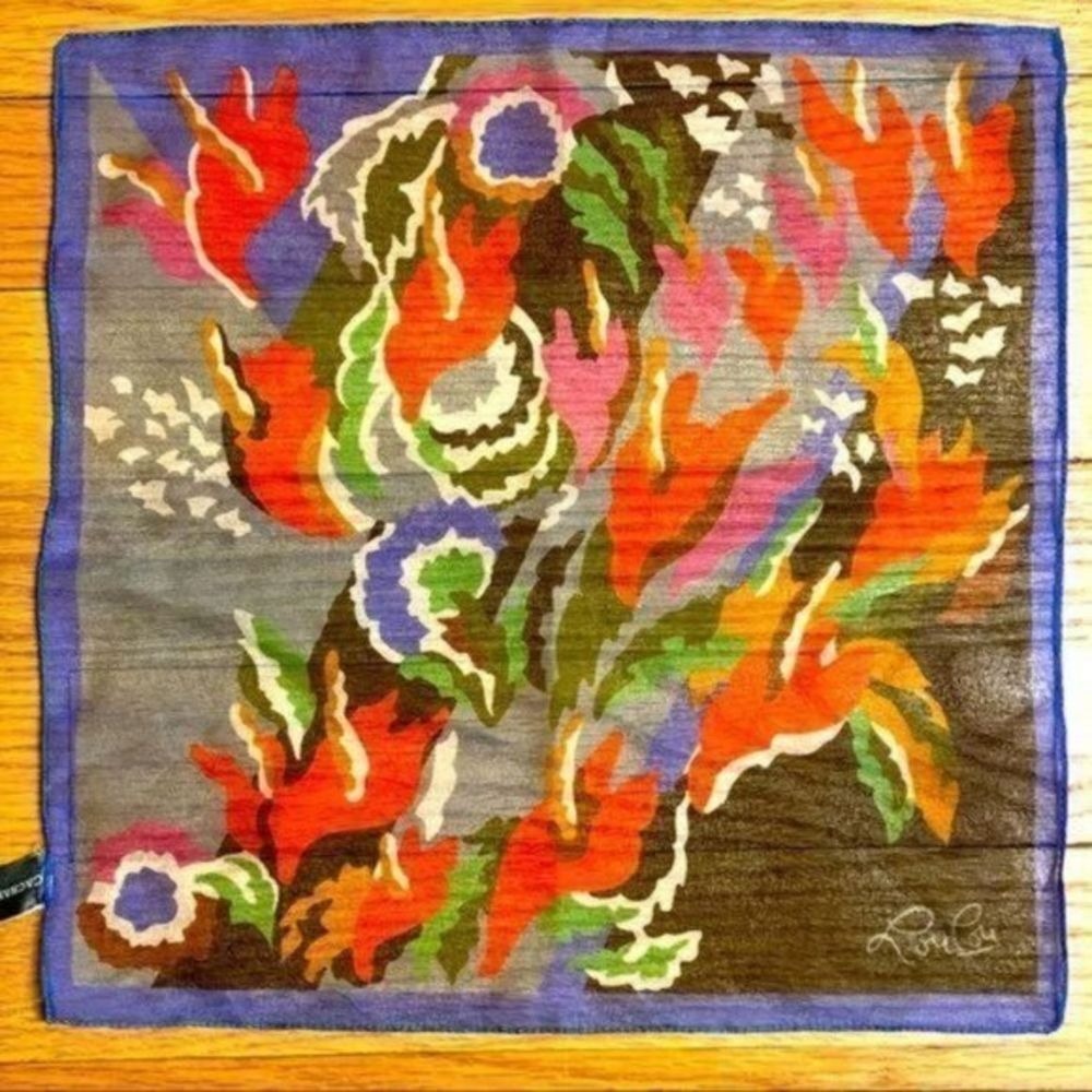 1987 Vtg Cacharel‎ Loulou Paris, small scarf square